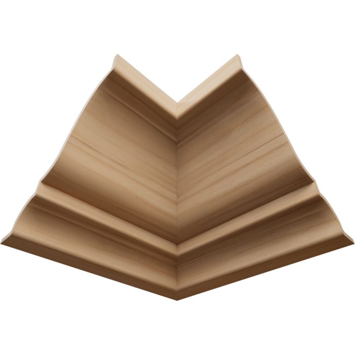 Ekena Millwork 3 3/4"P x 3 11/16"H WM45 Americraft Solid Hardwood Stain Grade MiterLink Crown Moulding Inside Corner - Image 6