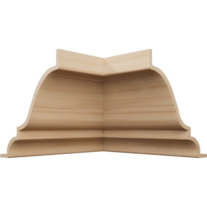 Ekena Millwork 3 3/4"P x 3 11/16"H WM45 Americraft Solid Hardwood Stain Grade MiterLink Crown Moulding Inside Corner - Image 2