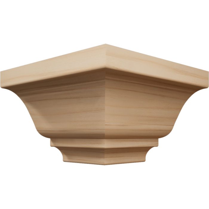 Ekena Millwork 3 3/4"P x 3 11/16"H WM45 Americraft Solid Hardwood Stain Grade MiterLink Crown Moulding Outside Corner - Image 2