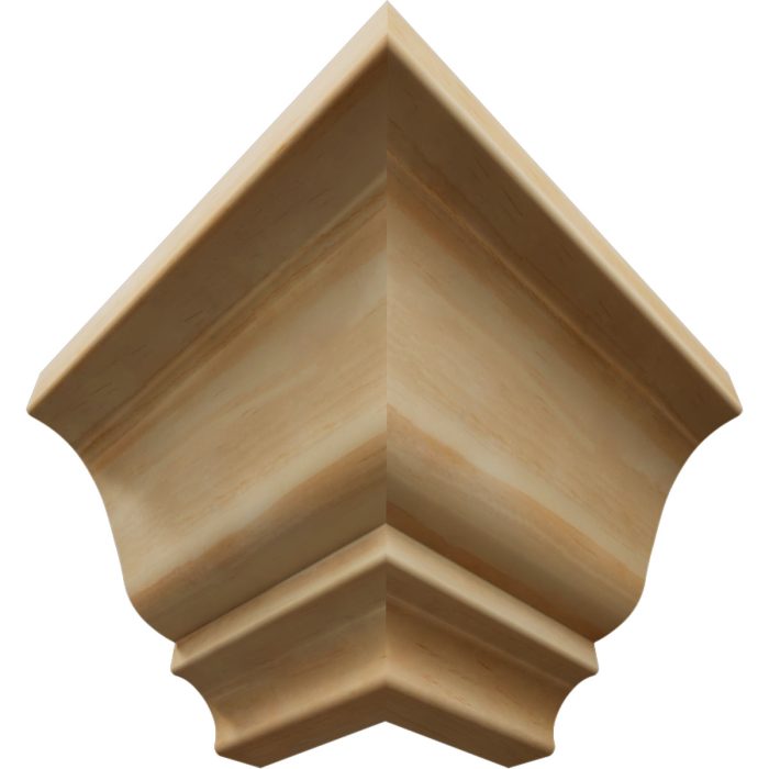 Ekena Millwork 3 3/4"P x 3 11/16"H WM45 Americraft Solid Hardwood Stain Grade MiterLink Crown Moulding Outside Corner - Image 48