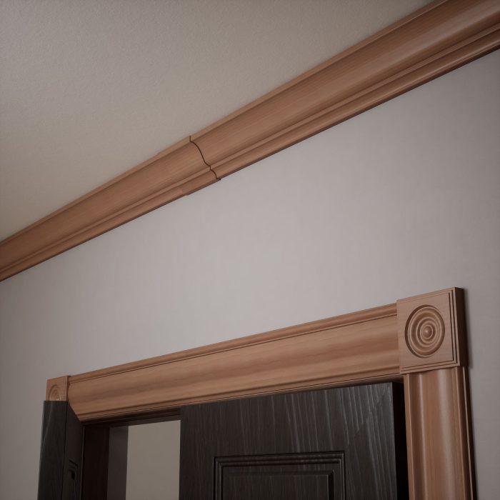 Ekena Millwork 3 15/16"P x 6"L x 3 7/8"H WM45 Americraft Solid Hardwood Stain Grade MiterLink Crown Moulding Coupler - Image 46