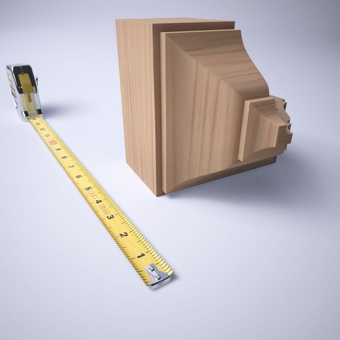 Ekena Millwork 2 3/4"P x 5 5/8"H x 5 1/2"W Americraft Solid Hardwood Stain Grade Universal Outside Crown Moulding Block for Profiles up to 3"H x 2 3/4"P - Image 7