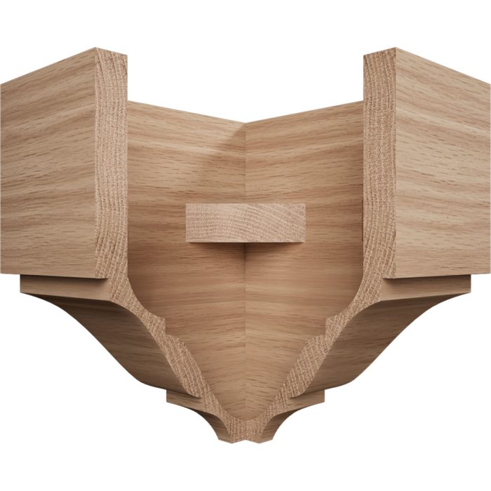 Ekena Millwork 2 3/4"P x 5 5/8"H x 5 1/2"W Americraft Solid Hardwood Stain Grade Universal Outside Crown Moulding Block for Profiles up to 3"H x 2 3/4"P - Image 12