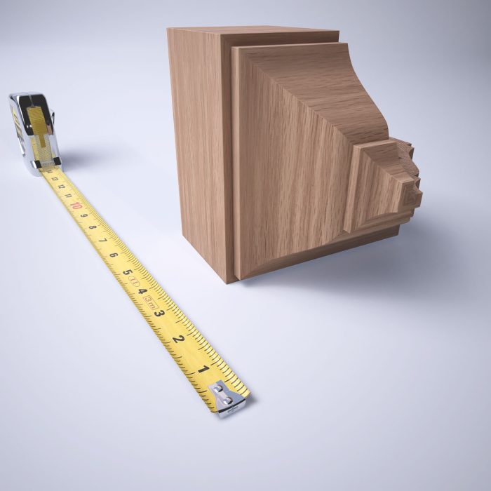 Ekena Millwork 2 3/4"P x 5 5/8"H x 5 1/2"W Americraft Solid Hardwood Stain Grade Universal Outside Crown Moulding Block for Profiles up to 3"H x 2 3/4"P - Image 14