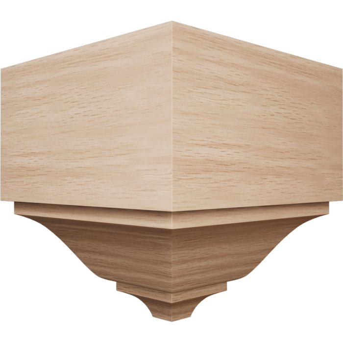 Ekena Millwork 2 3/4"P x 5 5/8"H x 5 1/2"W Americraft Solid Hardwood Stain Grade Universal Outside Crown Moulding Block for Profiles up to 3"H x 2 3/4"P - Image 9