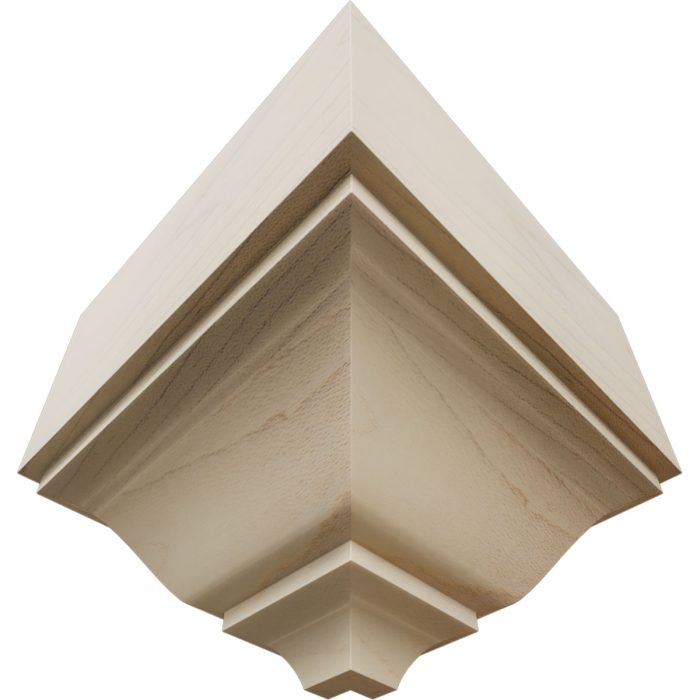 Ekena Millwork 2 3/4"P x 5 5/8"H x 5 1/2"W Americraft Solid Hardwood Stain Grade Universal Outside Crown Moulding Block for Profiles up to 3"H x 2 3/4"P - Image 27