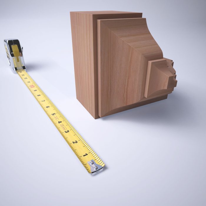 Ekena Millwork 2 3/4"P x 5 5/8"H x 5 1/2"W Americraft Solid Hardwood Stain Grade Universal Outside Crown Moulding Block for Profiles up to 3"H x 2 3/4"P - Image 35