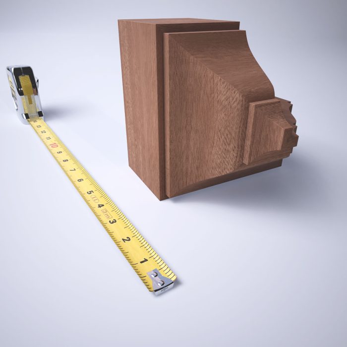 Ekena Millwork 2 3/4"P x 5 5/8"H x 5 1/2"W Americraft Solid Hardwood Stain Grade Universal Outside Crown Moulding Block for Profiles up to 3"H x 2 3/4"P - Image 42