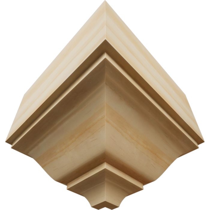 Ekena Millwork 2 3/4"P x 5 5/8"H x 5 1/2"W Americraft Solid Hardwood Stain Grade Universal Outside Crown Moulding Block for Profiles up to 3"H x 2 3/4"P - Image 48