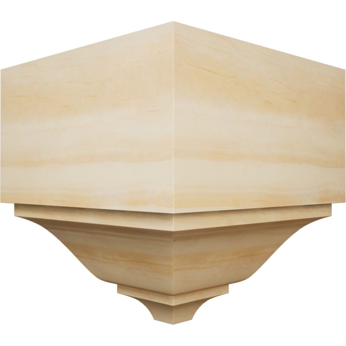 Ekena Millwork 2 3/4"P x 5 5/8"H x 5 1/2"W Americraft Solid Hardwood Stain Grade Universal Outside Crown Moulding Block for Profiles up to 3"H x 2 3/4"P - Image 44