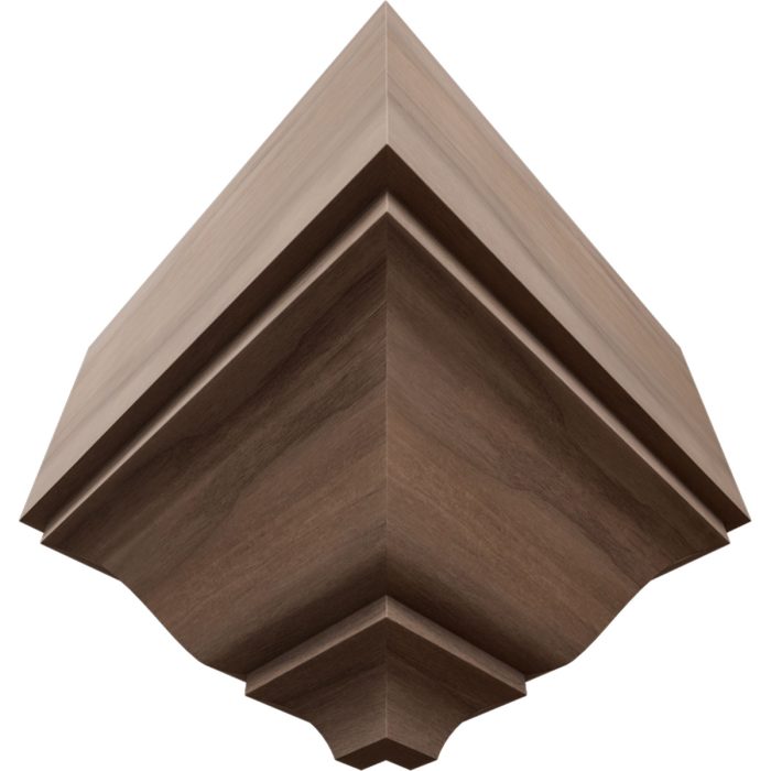 Ekena Millwork 2 3/4"P x 5 5/8"H x 5 1/2"W Americraft Solid Hardwood Stain Grade Universal Outside Crown Moulding Block for Profiles up to 3"H x 2 3/4"P - Image 55