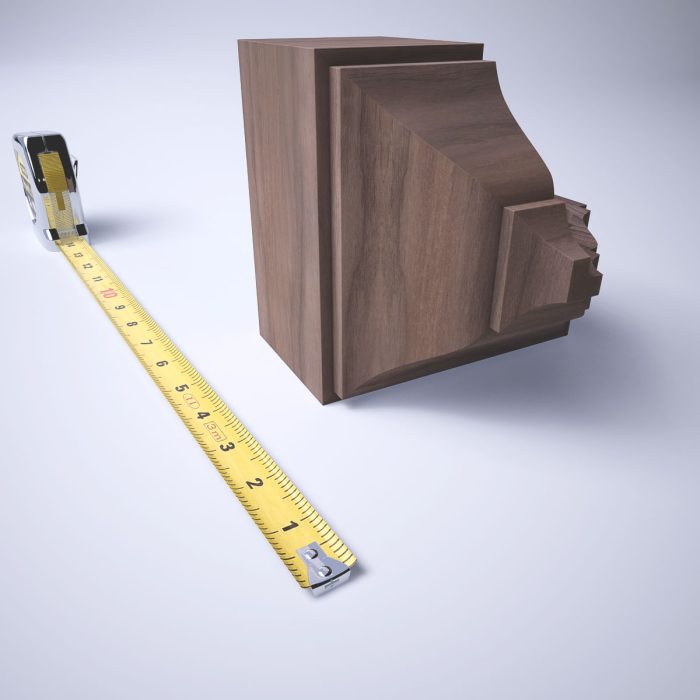 Ekena Millwork 2 3/4"P x 5 5/8"H x 5 1/2"W Americraft Solid Hardwood Stain Grade Universal Outside Crown Moulding Block for Profiles up to 3"H x 2 3/4"P - Image 56