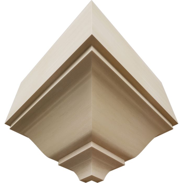 Ekena Millwork 2 3/4"P x 5 5/8"H x 5 1/2"W Americraft Solid Hardwood Stain Grade Universal Outside Crown Moulding Block for Profiles up to 3"H x 2 3/4"P - Image 62