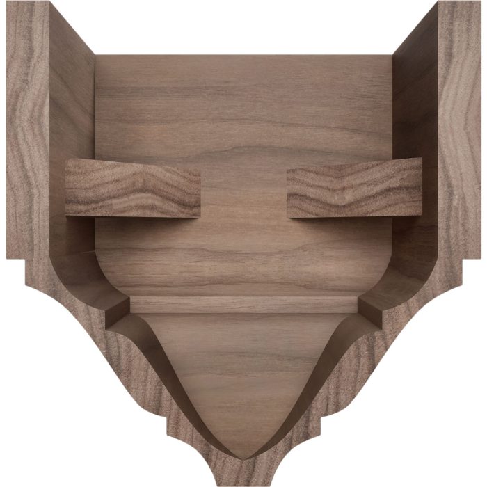 Ekena Millwork 2 3/4"P x 5 1/2"W x 5 5/8"H Americraft Solid Hardwood Stain Grade Universal Mid Crown Moulding Coupler Block for Profiles up to 3"H x 2 3/4"P - Image 47