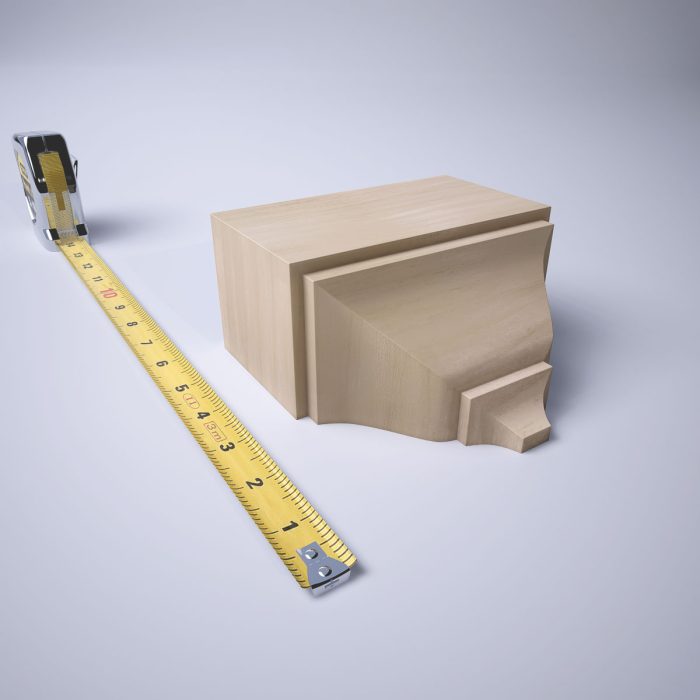 Ekena Millwork 2 3/4"P x 5 1/2"W x 5 5/8"H Americraft Solid Hardwood Stain Grade Universal Mid Crown Moulding Coupler Block for Profiles up to 3"H x 2 3/4"P - Image 55