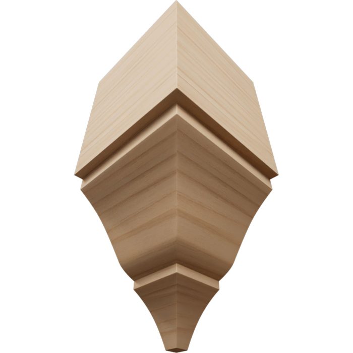 Ekena Millwork 3 5/8"W x 3 5/8"P x 7 1/2"H Americraft Solid Hardwood Stain Grade Universal Inside Crown Moulding Block for Profiles up to 4"H x 3 5/8"P - Image 6