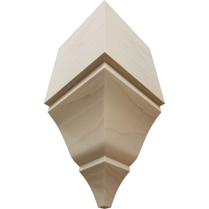 Ekena Millwork 3 5/8"W x 3 5/8"P x 7 1/2"H Americraft Solid Hardwood Stain Grade Universal Inside Crown Moulding Block for Profiles up to 4"H x 3 5/8"P - Image 24