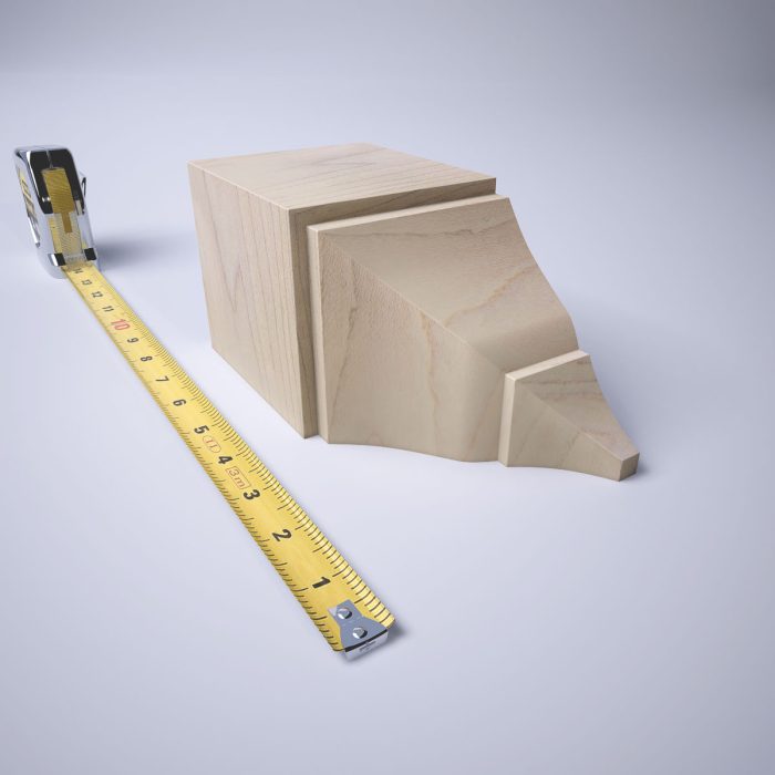 Ekena Millwork 3 5/8"W x 3 5/8"P x 7 1/2"H Americraft Solid Hardwood Stain Grade Universal Inside Crown Moulding Block for Profiles up to 4"H x 3 5/8"P - Image 25
