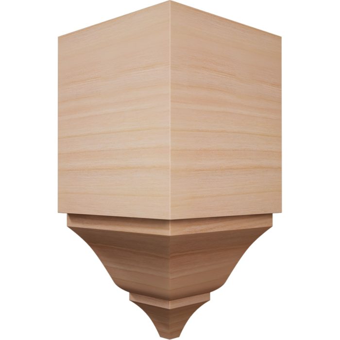 Ekena Millwork 3 5/8"W x 3 5/8"P x 7 1/2"H Americraft Solid Hardwood Stain Grade Universal Inside Crown Moulding Block for Profiles up to 4"H x 3 5/8"P - Image 26