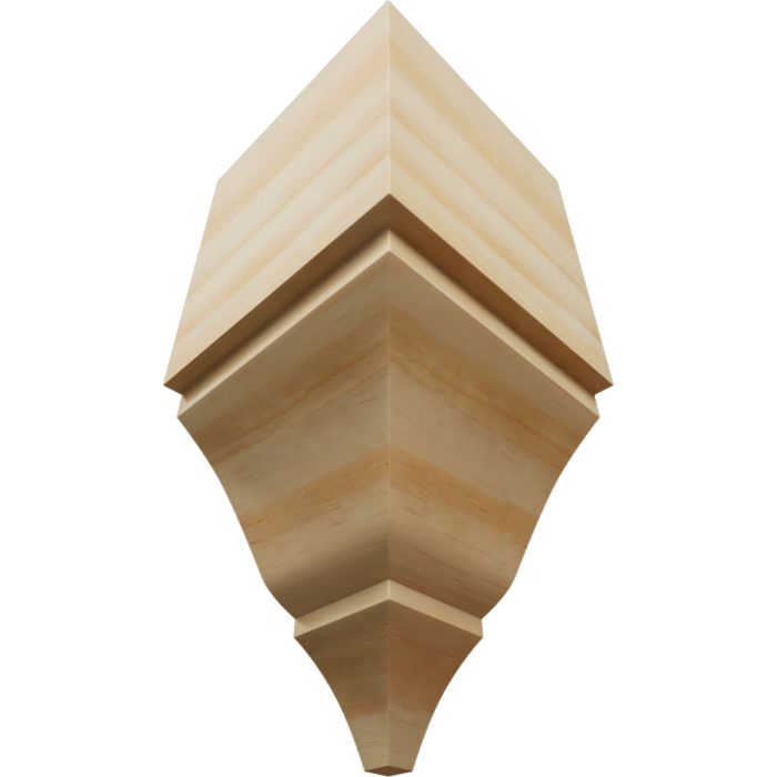 Ekena Millwork 3 5/8"W x 3 5/8"P x 7 1/2"H Americraft Solid Hardwood Stain Grade Universal Inside Crown Moulding Block for Profiles up to 4"H x 3 5/8"P - Image 42