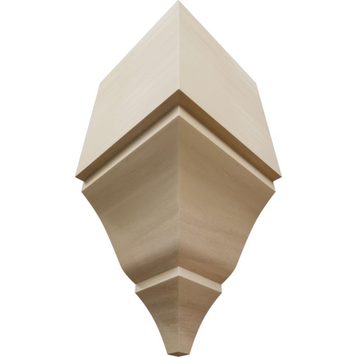 Ekena Millwork 3 5/8"W x 3 5/8"P x 7 1/2"H Americraft Solid Hardwood Stain Grade Universal Inside Crown Moulding Block for Profiles up to 4"H x 3 5/8"P - Image 54