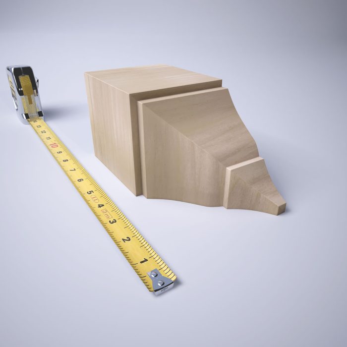 Ekena Millwork 3 5/8"W x 3 5/8"P x 7 1/2"H Americraft Solid Hardwood Stain Grade Universal Inside Crown Moulding Block for Profiles up to 4"H x 3 5/8"P - Image 55