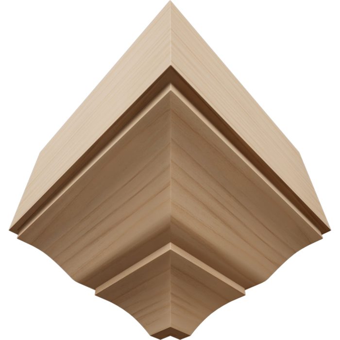 Ekena Millwork 3 5/8"P x 7 1/2"H x 7 1/4"W Americraft Solid Hardwood Stain Grade Universal Outside Crown Moulding Block for Profiles up to 4"H x 3 5/8"P - Image 6