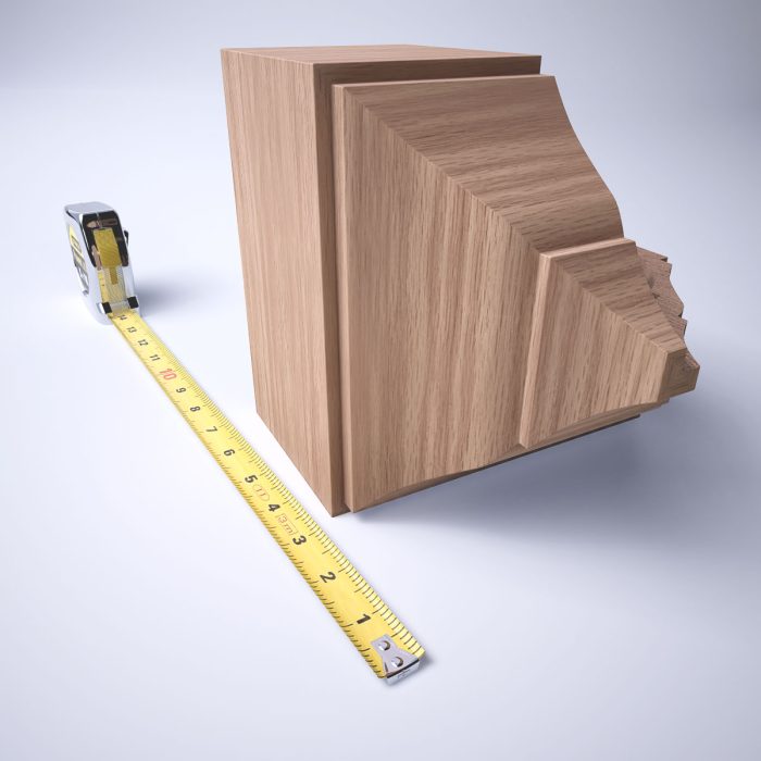Ekena Millwork 3 5/8"P x 7 1/2"H x 7 1/4"W Americraft Solid Hardwood Stain Grade Universal Outside Crown Moulding Block for Profiles up to 4"H x 3 5/8"P - Image 14