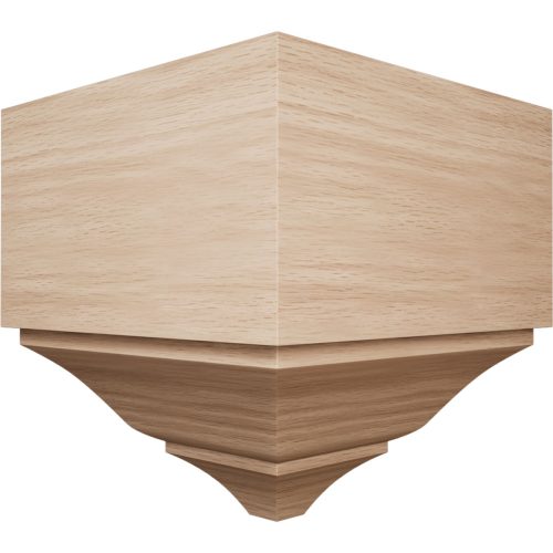 Americraft MOC04X04S2 Solid Stain Grade Outside Crown Moulding Block