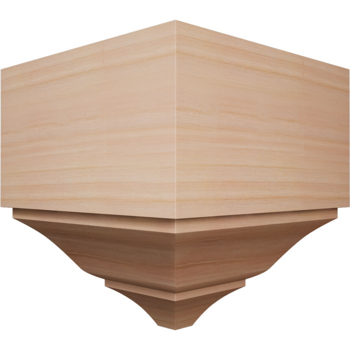 Ekena Millwork 3 5/8"P x 7 1/2"H x 7 1/4"W Americraft Solid Hardwood Stain Grade Universal Outside Crown Moulding Block for Profiles up to 4"H x 3 5/8"P - Image 30