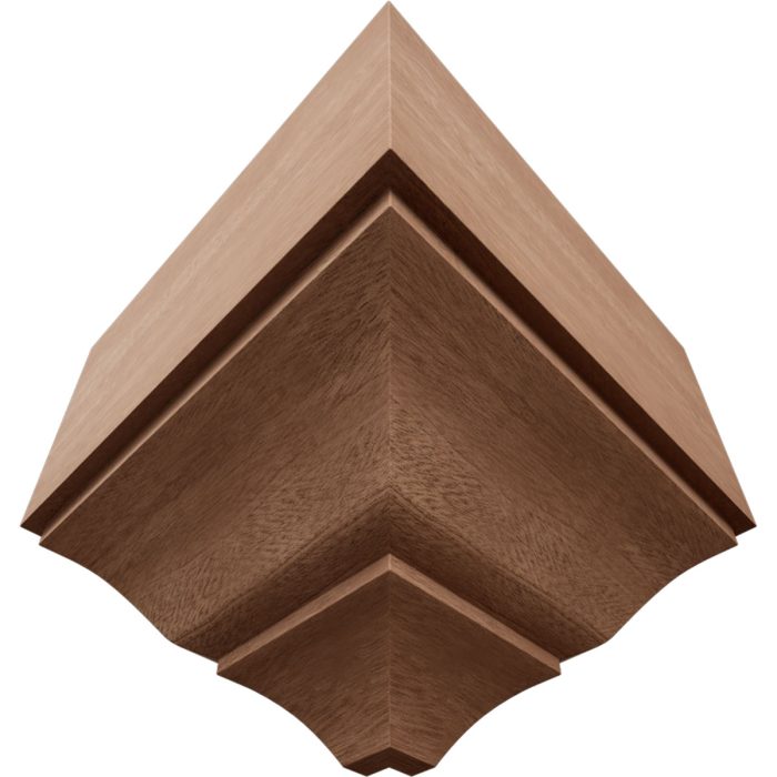 Ekena Millwork 3 5/8"P x 7 1/2"H x 7 1/4"W Americraft Solid Hardwood Stain Grade Universal Outside Crown Moulding Block for Profiles up to 4"H x 3 5/8"P - Image 41