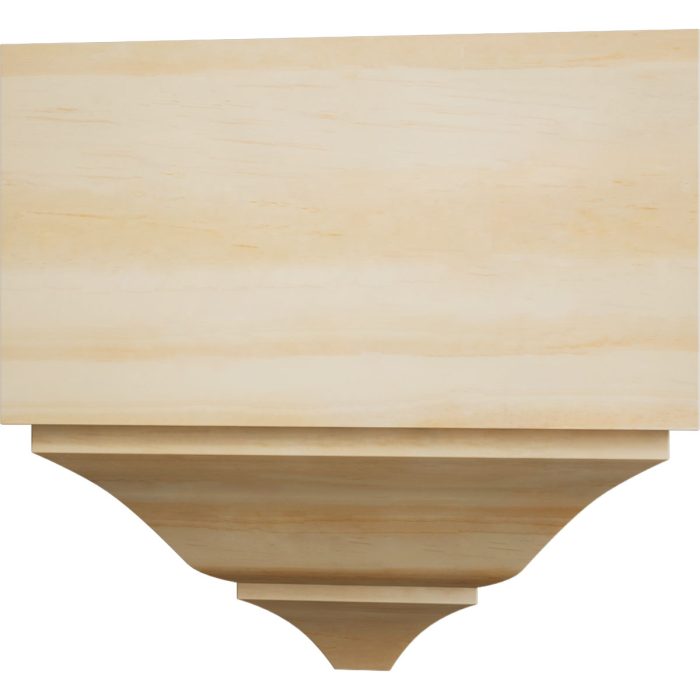 Ekena Millwork 3 5/8"P x 7 1/2"H x 7 1/4"W Americraft Solid Hardwood Stain Grade Universal Outside Crown Moulding Block for Profiles up to 4"H x 3 5/8"P - Image 45