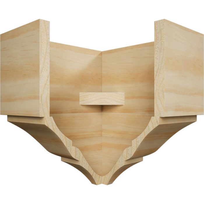 Ekena Millwork 3 5/8"P x 7 1/2"H x 7 1/4"W Americraft Solid Hardwood Stain Grade Universal Outside Crown Moulding Block for Profiles up to 4"H x 3 5/8"P - Image 47