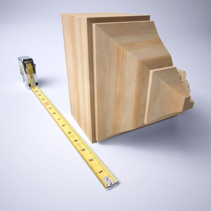 Ekena Millwork 3 5/8"P x 7 1/2"H x 7 1/4"W Americraft Solid Hardwood Stain Grade Universal Outside Crown Moulding Block for Profiles up to 4"H x 3 5/8"P - Image 49
