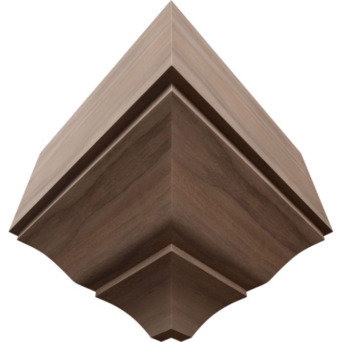 Ekena Millwork 3 5/8"P x 7 1/2"H x 7 1/4"W Americraft Solid Hardwood Stain Grade Universal Outside Crown Moulding Block for Profiles up to 4"H x 3 5/8"P - Image 55