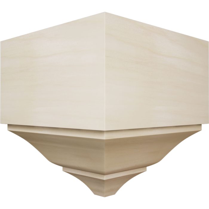 Ekena Millwork 3 5/8"P x 7 1/2"H x 7 1/4"W Americraft Solid Hardwood Stain Grade Universal Outside Crown Moulding Block for Profiles up to 4"H x 3 5/8"P - Image 58