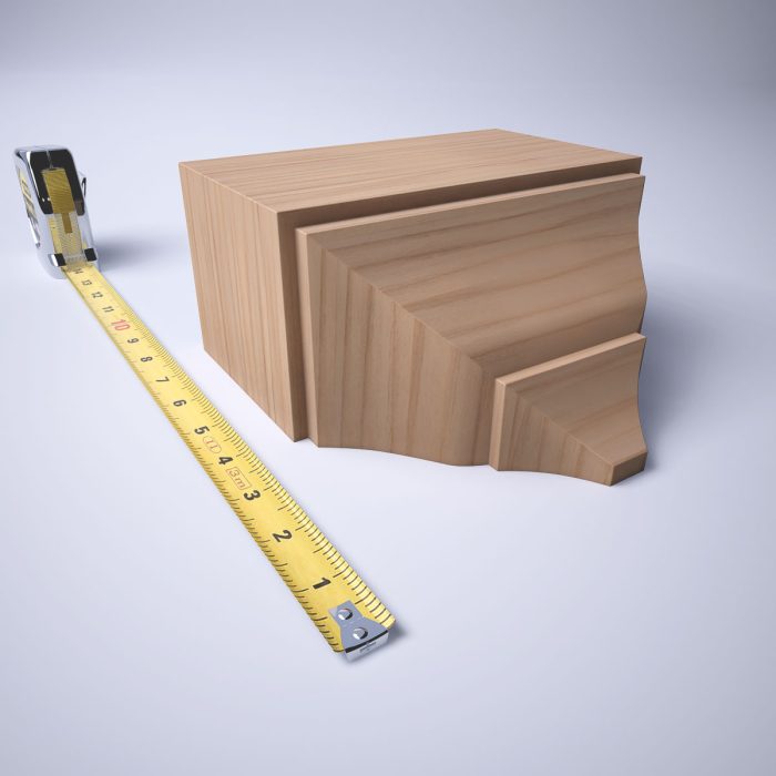 Ekena Millwork 3 5/8"P x 7 1/4"W x 7 1/2"H Americraft Solid Hardwood Stain Grade Universal Mid Crown Moulding Coupler Block for Profiles up to 4"H x 3 5/8"P - Image 7
