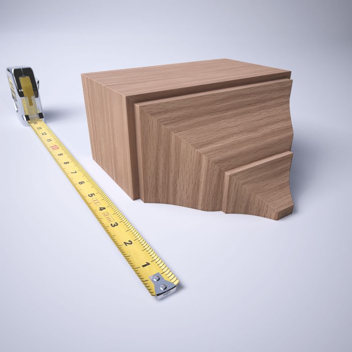 Ekena Millwork 3 5/8"P x 7 1/4"W x 7 1/2"H Americraft Solid Hardwood Stain Grade Universal Mid Crown Moulding Coupler Block for Profiles up to 4"H x 3 5/8"P - Image 13