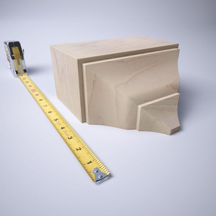 Ekena Millwork 3 5/8"P x 7 1/4"W x 7 1/2"H Americraft Solid Hardwood Stain Grade Universal Mid Crown Moulding Coupler Block for Profiles up to 4"H x 3 5/8"P - Image 25