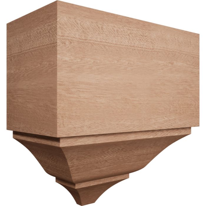 Ekena Millwork 3 5/8"P x 7 1/4"W x 7 1/2"H Americraft Solid Hardwood Stain Grade Universal Mid Crown Moulding Coupler Block for Profiles up to 4"H x 3 5/8"P - Image 33