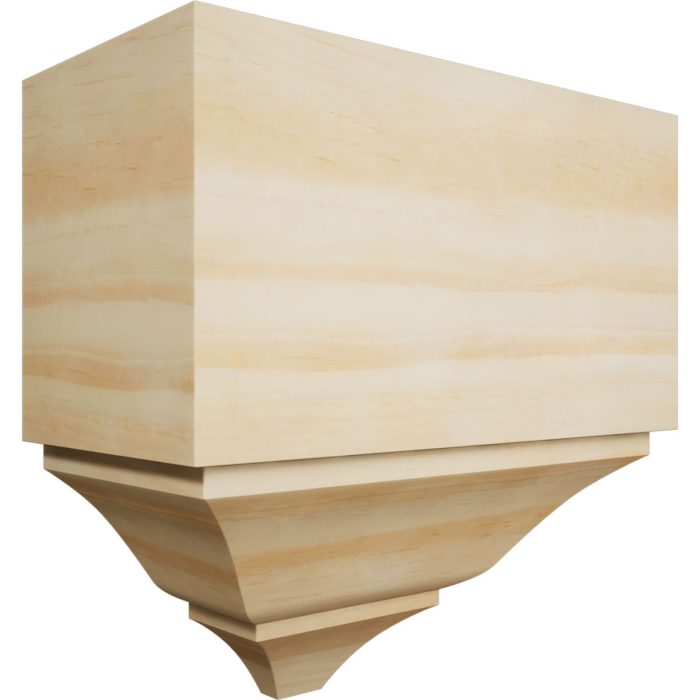 Ekena Millwork 3 5/8"P x 7 1/4"W x 7 1/2"H Americraft Solid Hardwood Stain Grade Universal Mid Crown Moulding Coupler Block for Profiles up to 4"H x 3 5/8"P - Image 39