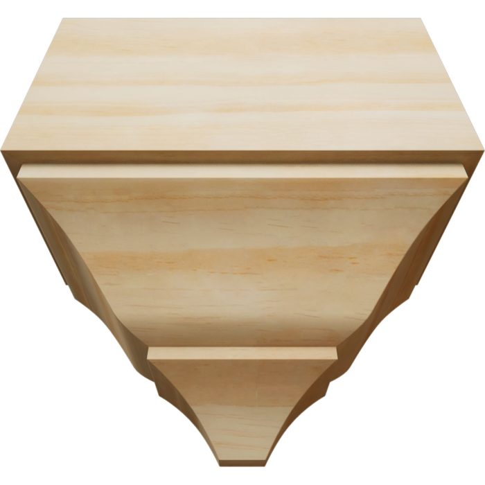 Ekena Millwork 3 5/8"P x 7 1/4"W x 7 1/2"H Americraft Solid Hardwood Stain Grade Universal Mid Crown Moulding Coupler Block for Profiles up to 4"H x 3 5/8"P - Image 42