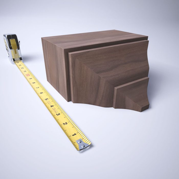 Ekena Millwork 3 5/8"P x 7 1/4"W x 7 1/2"H Americraft Solid Hardwood Stain Grade Universal Mid Crown Moulding Coupler Block for Profiles up to 4"H x 3 5/8"P - Image 49