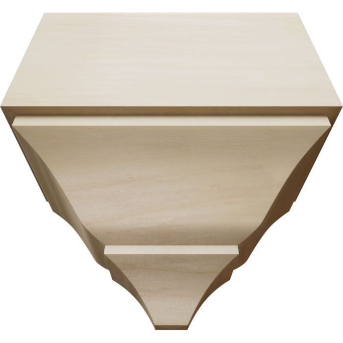 Ekena Millwork 3 5/8"P x 7 1/4"W x 7 1/2"H Americraft Solid Hardwood Stain Grade Universal Mid Crown Moulding Coupler Block for Profiles up to 4"H x 3 5/8"P - Image 54