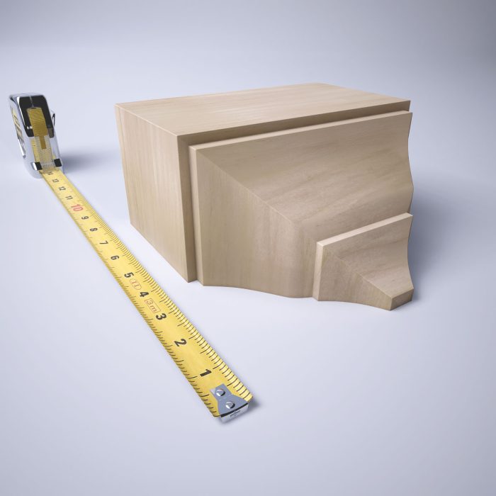 Ekena Millwork 3 5/8"P x 7 1/4"W x 7 1/2"H Americraft Solid Hardwood Stain Grade Universal Mid Crown Moulding Coupler Block for Profiles up to 4"H x 3 5/8"P - Image 55