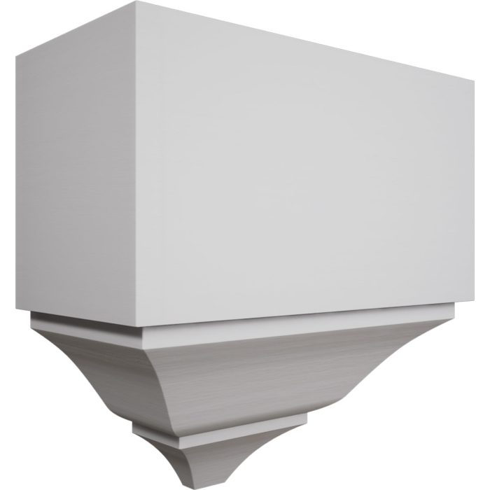 Ekena Millwork 3 5/8"P x 7 1/4"W x 7 1/2"H Americraft Solid Hardwood Stain Grade Universal Mid Crown Moulding Coupler Block for Profiles up to 4"H x 3 5/8"P - Image 57