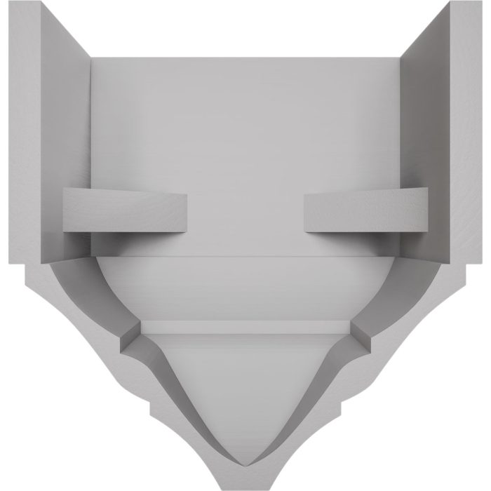 Ekena Millwork 3 5/8"P x 7 1/4"W x 7 1/2"H Americraft Solid Hardwood Stain Grade Universal Mid Crown Moulding Coupler Block for Profiles up to 4"H x 3 5/8"P - Image 59