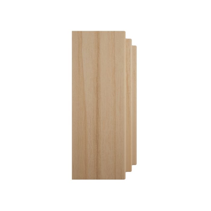 Ekena Millwork 2 1/2"W x 2 1/2"H x 7/8"P Americraft Solid Hardwood Stain Grade Square Rosette with Center Bullseye with Decorative Edge - Image 4