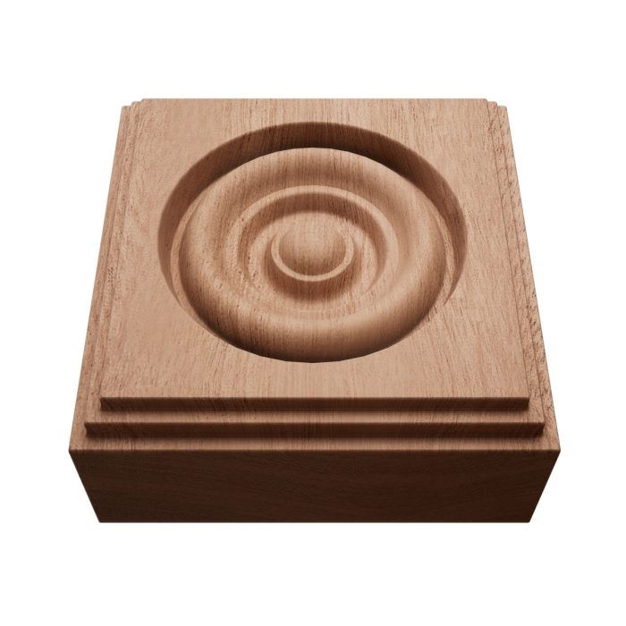 Ekena Millwork 2 1/2"W x 2 1/2"H x 7/8"P Americraft Solid Hardwood Stain Grade Square Rosette with Center Bullseye with Decorative Edge - Image 57