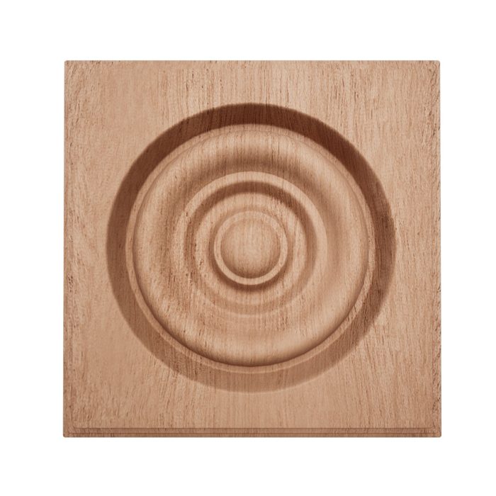 Ekena Millwork 2 1/2"W x 2 1/2"H x 7/8"P Americraft Solid Hardwood Stain Grade Square Rosette with Center Bullseye with Decorative Edge - Image 53